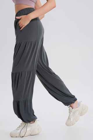 Bailey Elastic Waist Ruched Joggers